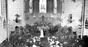 La capilla de las Hermanitas de san Vicente de paúl durante la boda de la Srta
