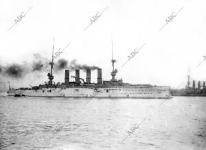 El crucero acorazado Alemán "Scharnhorst", buque almirante Alemán, perdido en el...