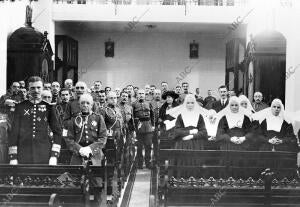 El infante D. Fernando (X), en la bendición del edificio Construido en vista...