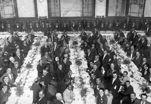 Banquete celebrado en honor del presidente de aquella importante Entidad, D....