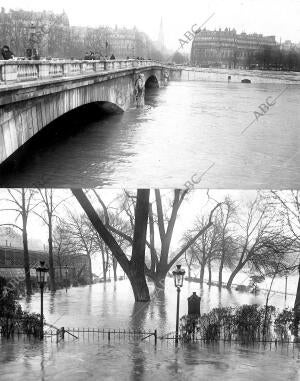 El Rio Inundando los Jardines del Vert Galant