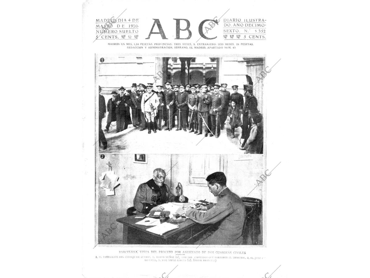 Periódico ABC MADRID 04-03-1920,portada - Archivo ABC