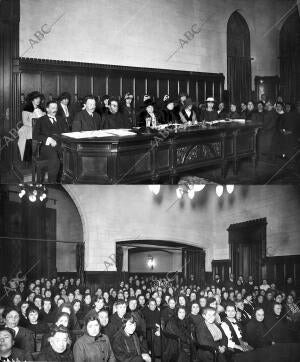 la presidencia y 2 el público en el acto inaugural del instituto de la mujer que...