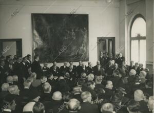 La ceremonia de la inauguración, en una de las salas del Colegio
