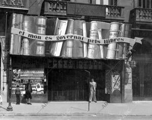 Librería Catalònia (Barcelona), en una foto de antes de la Guerra Civil