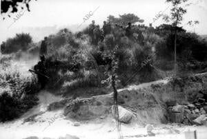 Un momento de los Combates en la Sierra de Guadarrama