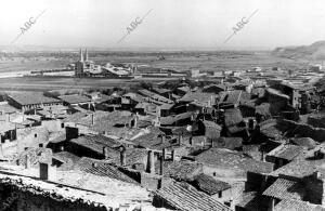 Vista parcial del pueblo Quinto (Zaragoza)