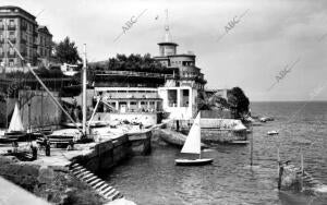 Vista general del real club de astur de Regatas en Gijón (Asturias)