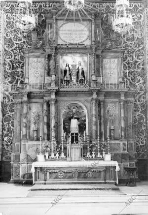 Retablo mayor de la iglesia de la Trinidad (Obras Pías Salesianas) Erigida en el...