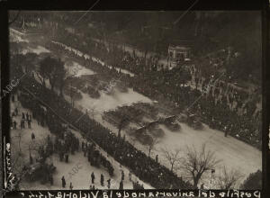 Un detalle del desfile de la Victoria