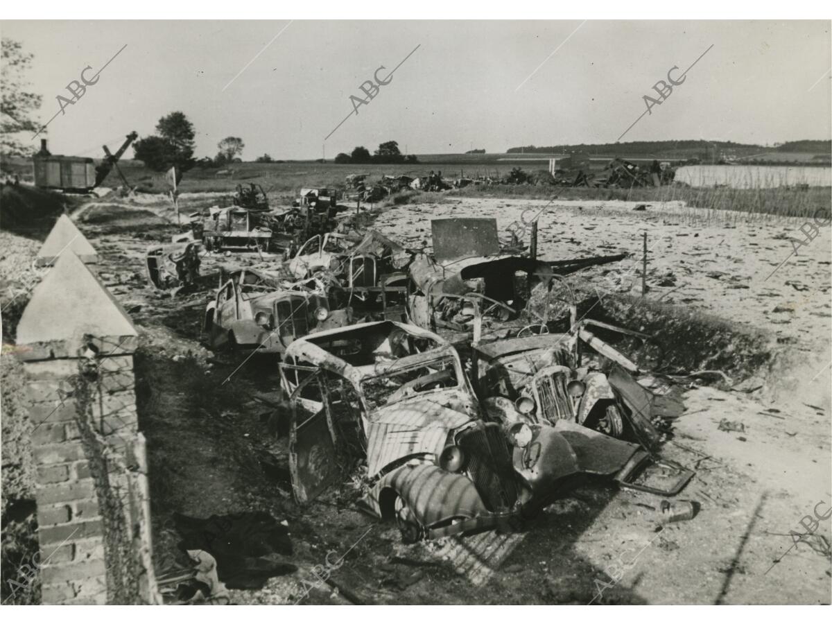 Desolación de un campo de batalla después del repliegue inglés hacia