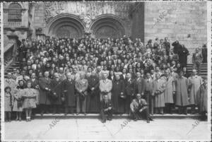 La peregrinación de la diócesis de Madrid A la salida de la catedral