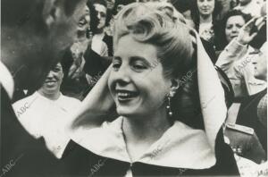 Una imagen de Eva Perón durante su estancia