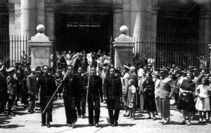 Los alumnos del Colegio Militar de Portugal asistieron el domingo a una misa en...