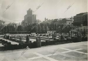 Imagen de los Jardines de Sabatini desde el Palacio Real