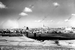 Vista del pueblo Medina de Rioseco (Valladolid)