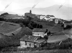 Vista general del poblado de Ciga (Navarra)