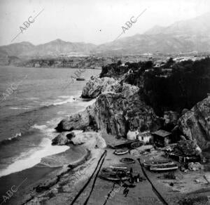 Vista de la playa de Niza (Málaga)