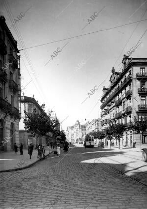 Vista general de la calle García Borbón en la ciudad de Vigo