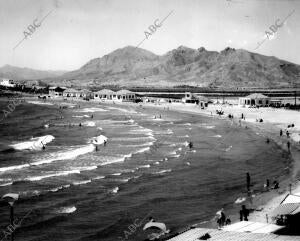 Vista general de la playa de Mazarrón (Murcia)