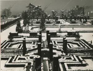 Los Jardines de Sabatini nevados