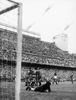 Final del campeonato de Europa de fútbol entre las Selecciones de España y Rusia
