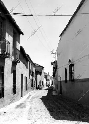 Calle del pueblo Orgaz (Toledo)