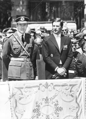 1967, junto A don Alfonso de Borbón