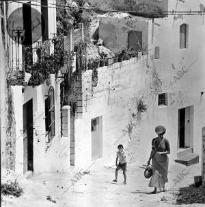 Calles de Mojácar en el verano de 1971