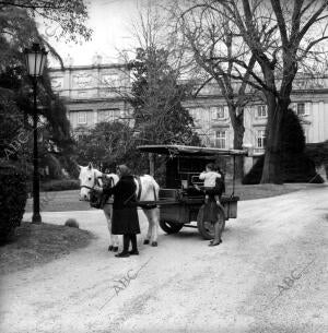 Organilleros en el palacio de Liria