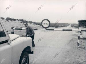 Control en la entrada al coto de Doñana