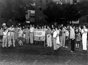 Manifestación en Usera