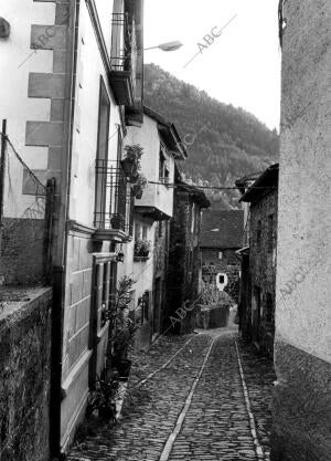 Vista de una de las Calles del pueblo de Isaba (Navarra)