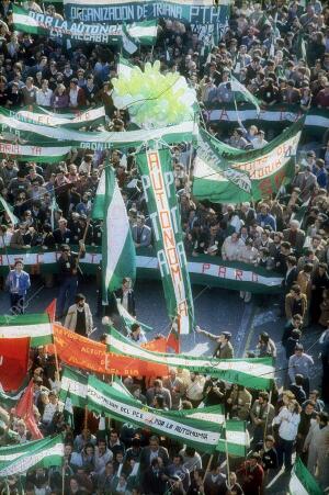 Manifestación en favor de la autonomía de Andalucía