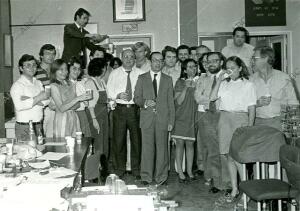 Visita de Manuel del valle tras ganar las Elecciones Municipales de mayo de 1983