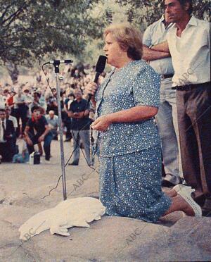 Amparo Cuevas en Prado Nuevo, en 1983