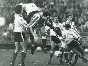 Miguel Ángel Ruiz García en un encuentro entr el Atlético de Madrid y el Racing...