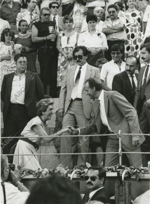 Corrida de la Prensa en la Plaza de toros de la Ventas, con asistencia de S.M....