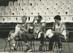 Entrenamiento de los Boston Celtics antes del Open McDonalds