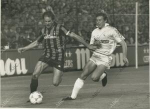 Partido de Liga de Campeones disputado en el estadio Santiago Bernabéu entre el...