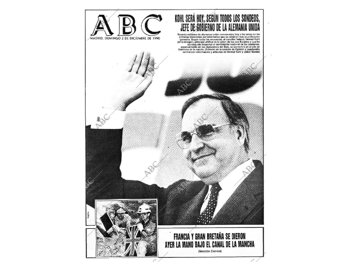 Periódico ABC MADRID 02-12-1990,portada - Archivo ABC