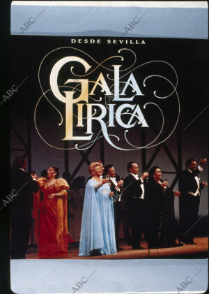 En la imagen la gala lírica con:Montserrat Caballé, Plácido Domingo, Teresa...