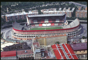 Vista aérea del estadio Vicente Calderón