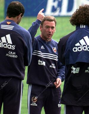 Entrenamiento en el campo de Chantilly de la selección española, después del...