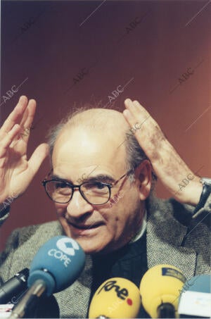 Joaquín Salvador Lavado «Quino» durante la presentación de su libro «¡Cuánta...