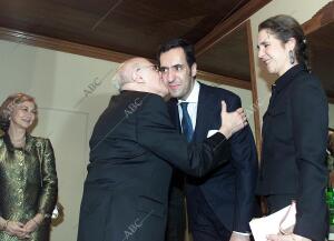 La familia real en el concierto de Rostropovich