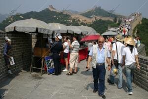 El tramo de Badaling de la Gran Muralla, a unos 70 kilómetros de Pekín, es el...