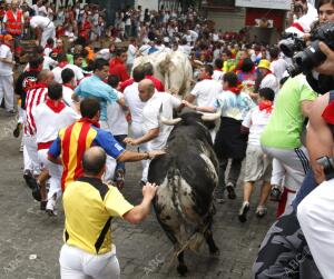 Fiestas de san Fermin en Pamplona. Felix Ordoñez-7-7-2007..............Archdc...