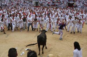 Fiestas de san Fermin en Pamplona. Felix Ordoñez-7-7-2007..............Archdc...