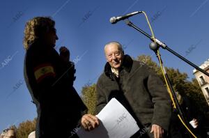 Madrid, 18 de noviembre de 2007. Celebración del 20-N en la plaza de Oriente....